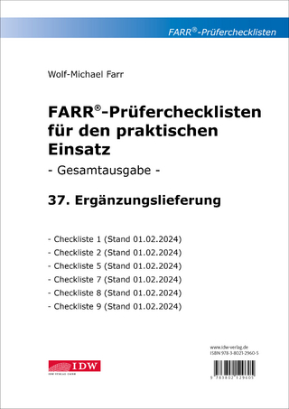 Farr, Prüfercheckl. 37. Erg.Lief. z. Grundwerk, inkl. CL 1, 2, 5, 7, 8 und 9