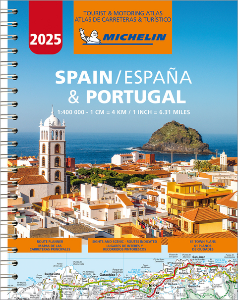 Spain & Portugal 2025 - Tourist and Motoring Atlas (A4-Spiral) -  Michelin