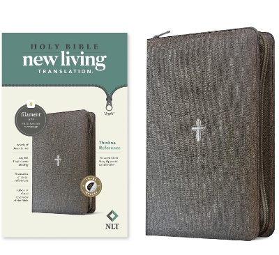 NLT Thinline Reference Zipper Bible, Filament Enabled - Tyndale House Publishers