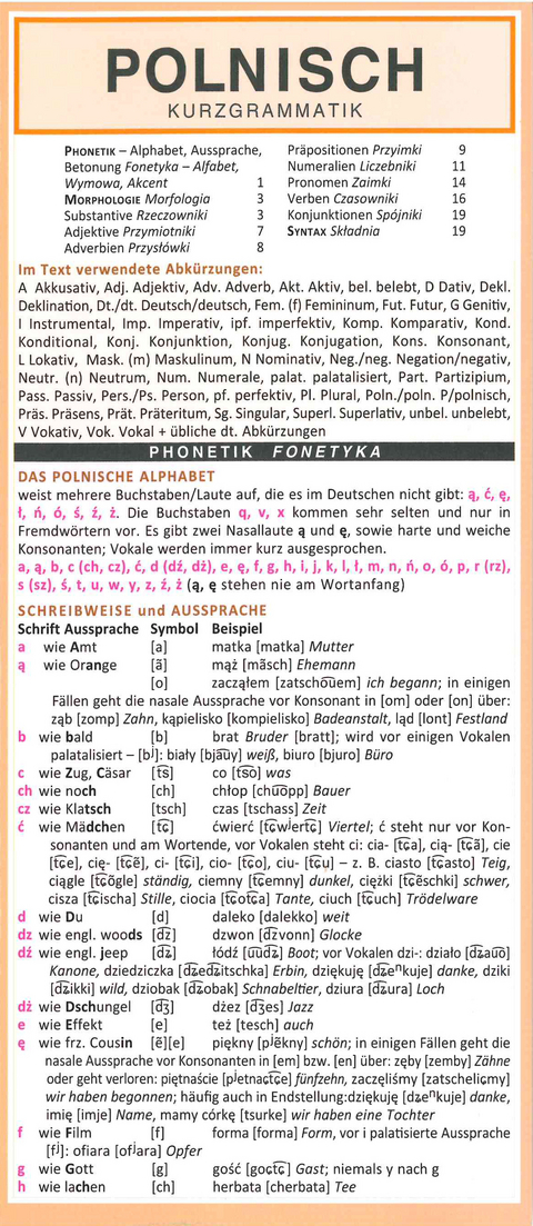 Leporello: Polnisch Kurzgrammatik &ndash; Die komplette Grammatik im &Uuml;berblick - Vratislav Slez&aacute;k