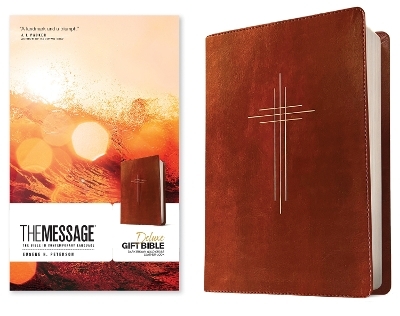 Message Deluxe Gift Bible, Dark Brown Gold - Eugene H. Peterson
