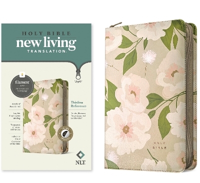 NLT Thinline Reference Zipper Bible, Filament Enabled - Tyndale House Publishers