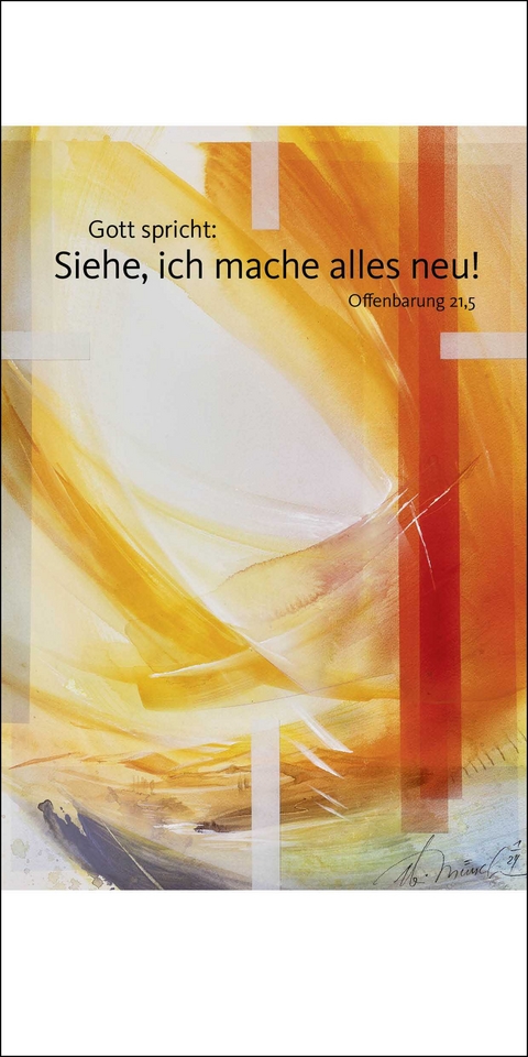 Jahreslosung M&uuml;nch 2026, Faltkarte mit Betrachtung (10er-Set) - Eberhard M&uuml;nch