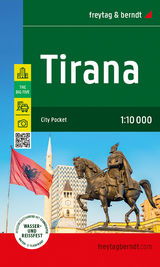 Tirana, Stadtplan 1:10.000, freytag & berndt