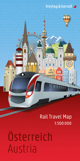 Österreich, Rail Travel Map 1:500.000, freytag & berndt