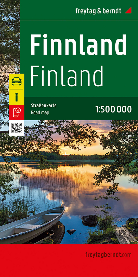 Finnland, Stra&szlig;enkarte 1:500.000, freytag & berndt
