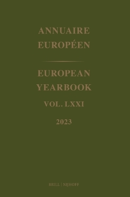 European Yearbook / Annuaire Europ&eacute;en, Volume 71 (2023) - 