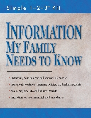 Information My Family Needs to Know (Folder - Simple 1-2-3 Kit) -  Publications International Ltd
