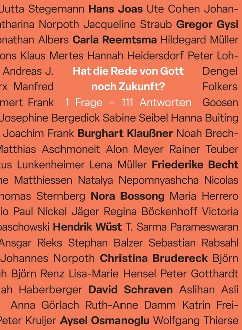 Hat die Rede von Gott noch Zukunft? - 