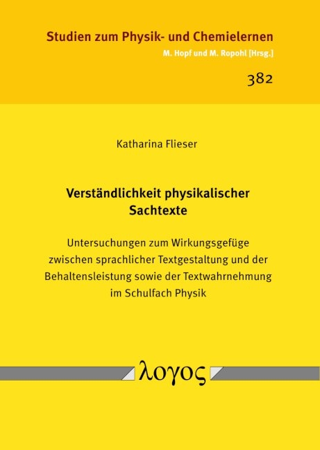 Verst&auml;ndlichkeit physikalischer Sachtexte - Katharina Flieser