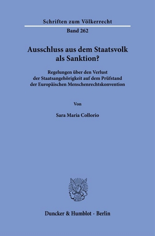 Ausschluss aus dem Staatsvolk als Sanktion?