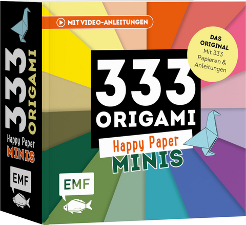 333 Origami Minis &ndash; Happy Paper &ndash; Dein dekorativer Wendeblock zum kreativen Falten & Notieren - 