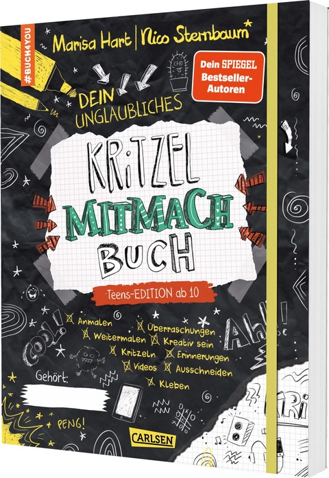 #buch4you: Dein unglaubliches Kritzel-Mitmach-Buch - Marisa Hart, Nico Sternbaum