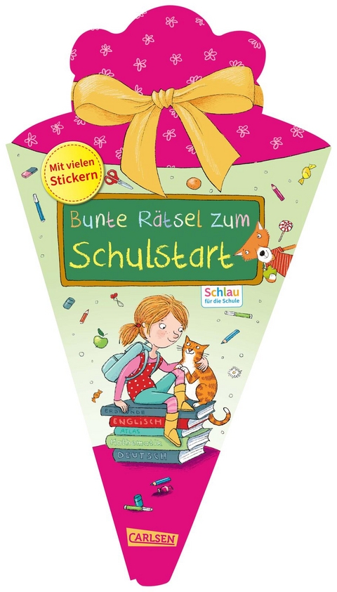 Schlau f&uuml;r die Schule: Bunte R&auml;tsel zum Schulstart (Schult&uuml;te 2025 rosa) - Christine Mildner