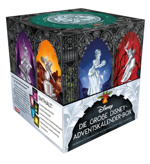 Disney: Die gro&szlig;e Disney-Adventskalender-Box 2025 &ndash; Zauberhafte Weihnachts-Box mit 24 B&uuml;chern und 1.152 Seiten f&uuml;r Young Adults - Walt Disney