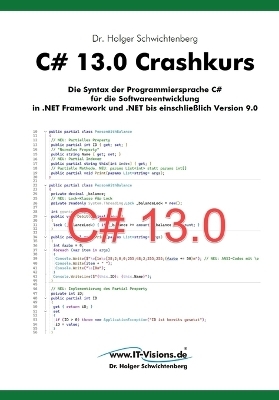 C# 13.0 Crashkurs - Dr Holger Schwichtenberg