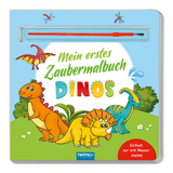 Tr&ouml;tsch Malbuch mit Pinsel Mein erstes Zaubermalbuch Dinos - 