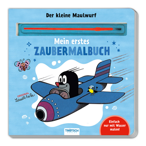 Tr&ouml;tsch Der kleine Maulwurf Malbuch mit Pinsel Mein erstes Zaubermalbuch - 