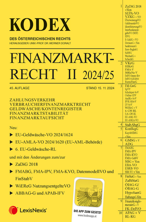 KODEX Finanzmarktrecht Band II 2024/25 - inkl. App - 