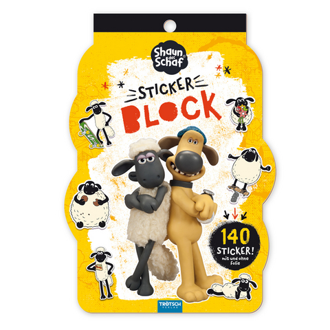 Tr&ouml;tsch Shaun das Schaf Stickerblock - 