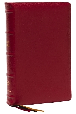 NKJV, Thinline Reference Bible, Large Print, Red Premium Goatskin Leather, Premier Collection, Comfort Print - Thomas Nelson