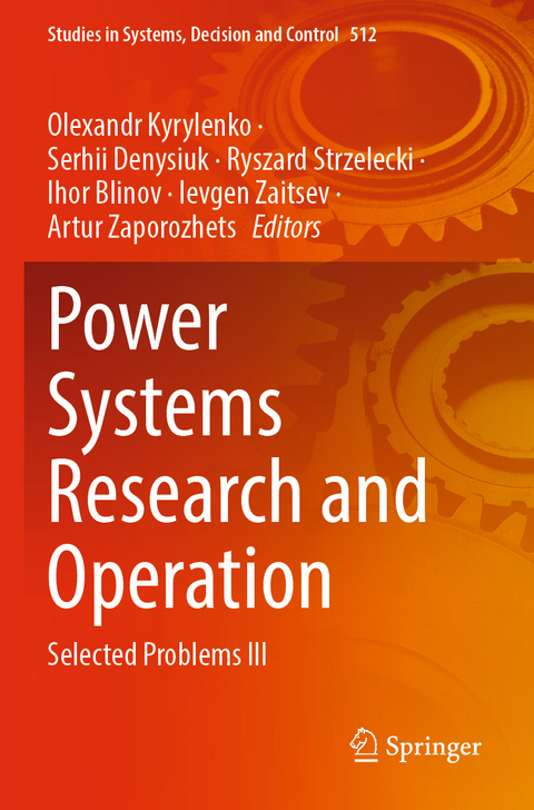 Power Systems Research and Operation - 