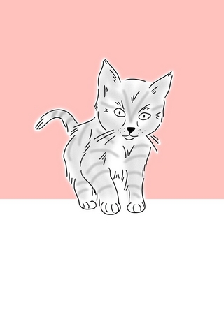 Notizheft Katzen rosa