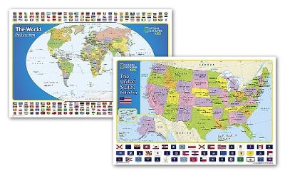 National Geographic World and United States for Kids Maps (Poster Size: 36 X 24 In) [Map Pack Bundle] -  National Geographic Maps