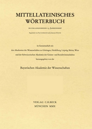 Mittellateinisches Wörterbuch 54. Lieferung (scissura - semifer)