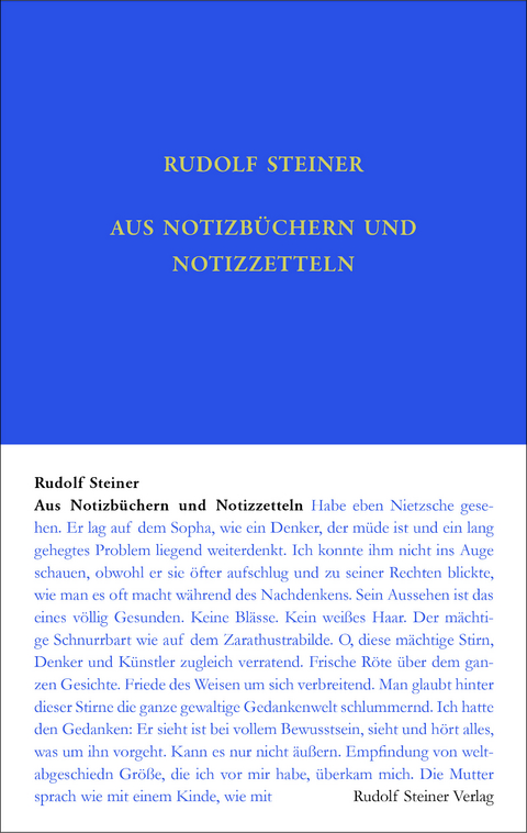 Aus Notizb&uuml;chern und Notizzetteln - Rudolf Steiner