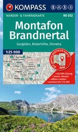 KOMPASS Wanderkarte 032 Montafon, Brandnertal, Gargellen, Bielerhöhe, Silvretta 1:25.000 - 