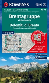 KOMPASS Wanderkarte 73 Brentagruppe, Weltnaturerbe / Dolomiti di Brenta 1:50.000 - 