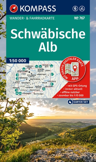 KOMPASS Wanderkarten-Set 767 Schwäbische Alb (4 Karten) 1:50.000