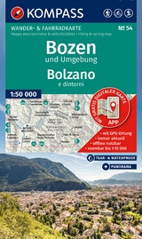 KOMPASS Wanderkarte 54 Bozen und Umgebung / Bolzano e dintorni 1:50.000