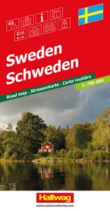 Hallwag Strassenkarte Schweden 1:750.000 - 
