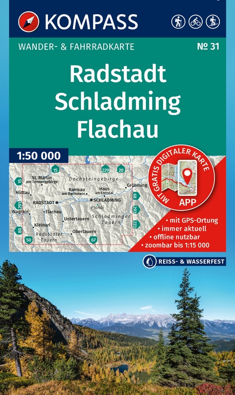 Radstadt Schladming Flachau 1: 50000