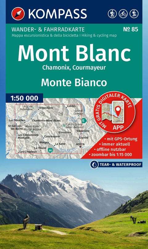 Mont Blanc / Monte Bianco 1:50.000