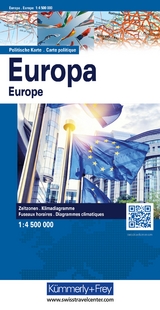 Kümmerly+Frey Welt- und Kontinentkarte Europakarte politisch 1:4,5 Mio. - 