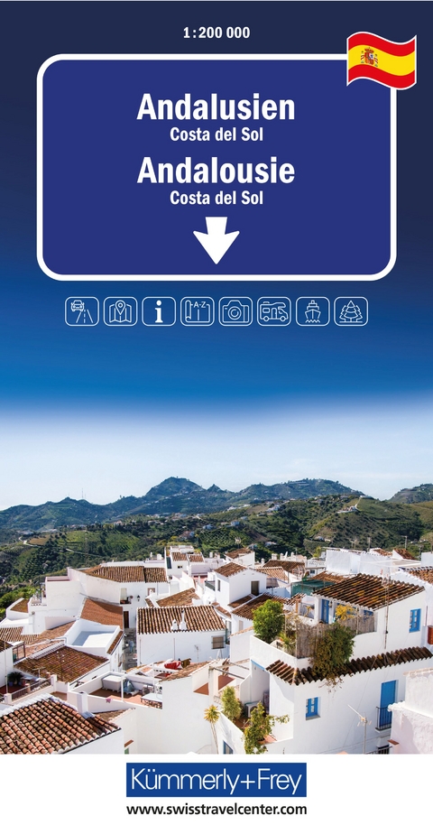 K&uuml;mmerly+Frey Regional-Strassenkarte Andalusien 1:200.000