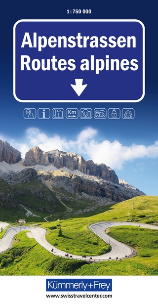 Kümmerly+Frey Strassenkarte Alpenstrassen 1:750.000