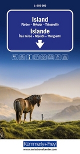 K&uuml;mmerly+Frey Strassenkarte Island 1:650.000