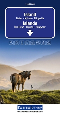 K&uuml;mmerly+Frey Strassenkarte Island 1:650.000