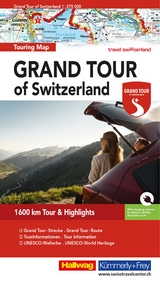 Hallwag Strassenkarte Grand Tour of Switzerland Map 1:275.000 - 