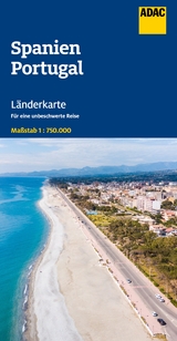 ADAC Länderkarte Spanien, Portugal 1:750.000 - 
