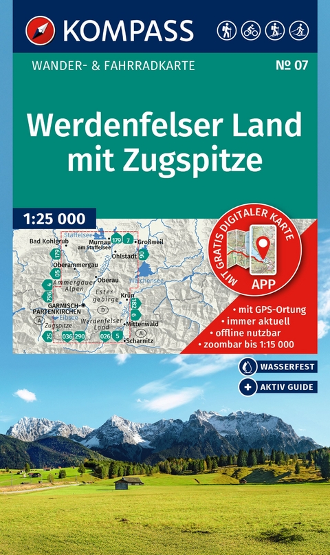 Werdenfelser Land mit Zugspitze 1: 25000