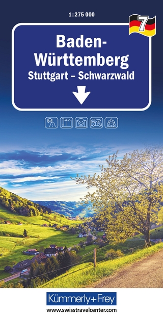 Kümmerly+Frey Regional-Strassenkarte 7 Baden Württemberg 1:275.000