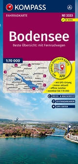 KOMPASS Fahrradkarte 3333 Bodensee 1:70.000 - 