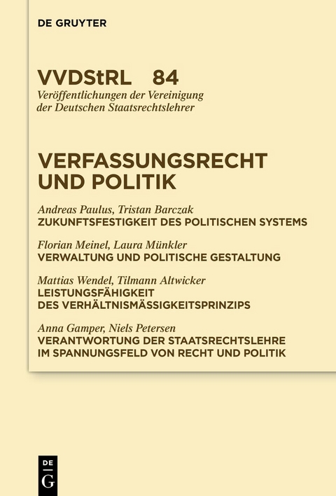 Verfassungsrecht und Politik