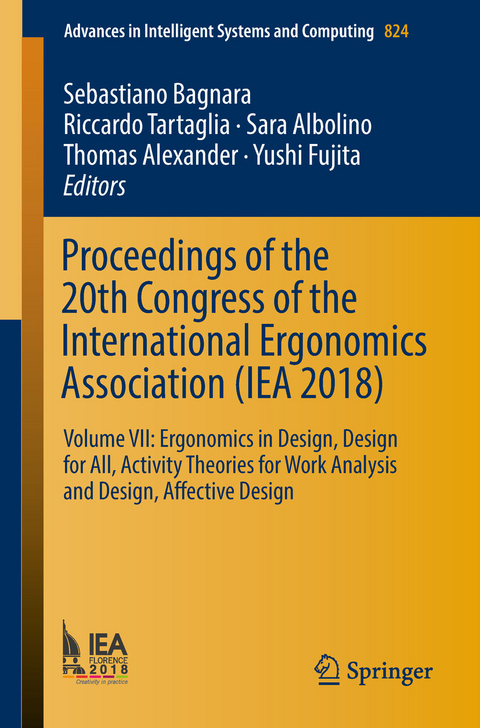 Proceedings of the 20th Congress of the International Ergonomics Association (IEA 2018) - 