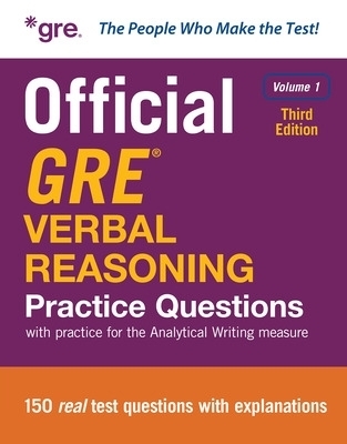 Official GRE Verbal Reasoning Practice Questions, Third Edition, Volume 1 -  Educational Testing Service